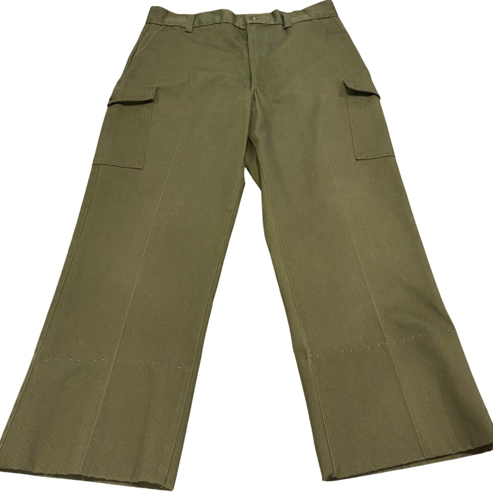Vintage 80s Cargo Boy Scouts of America Official Uniform Pants Mens 34 Green